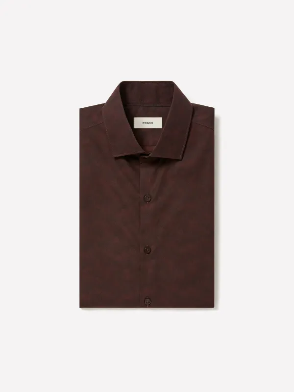 Tailored-Fit Denim-Like Dress Shirt made by RW&CO.