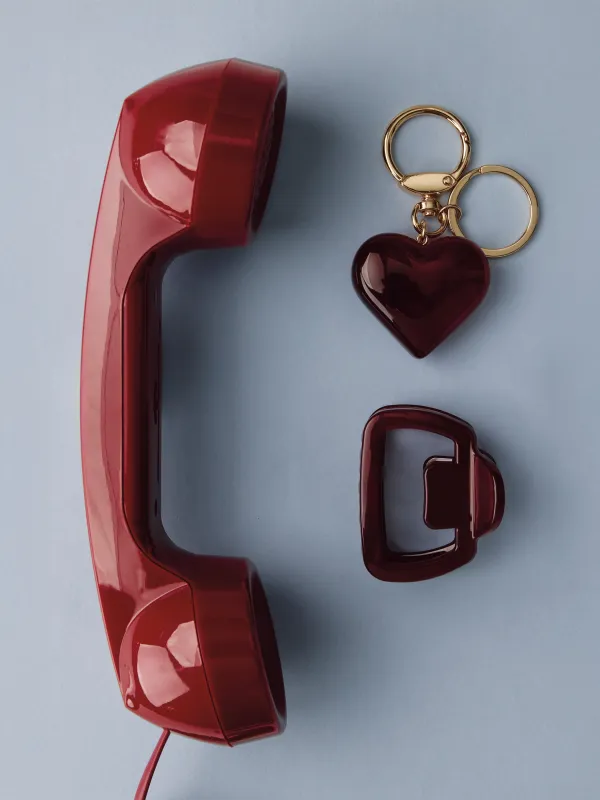 Red Heart Bag Charm made by RW&CO.