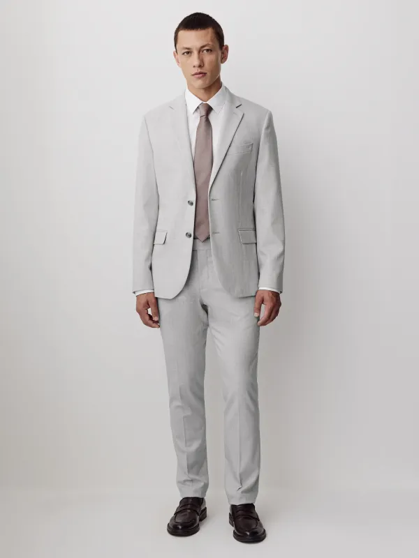 Essential Slim  Fit Light Grey Suit Pant made by RW&CO.