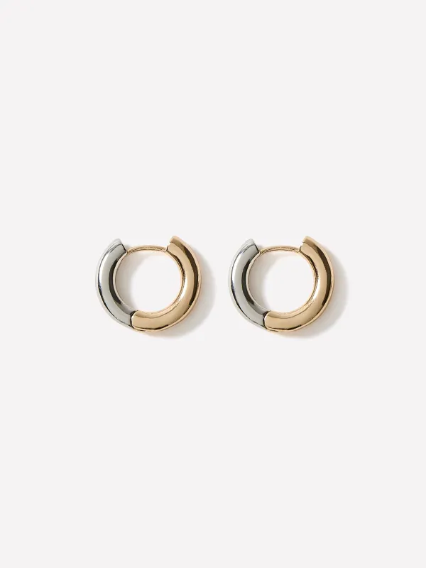 Two-Tone Hoop Earrings made by RW&CO.