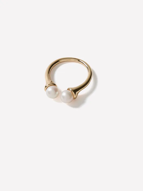 Open Ring with Pearls made by RW&CO.