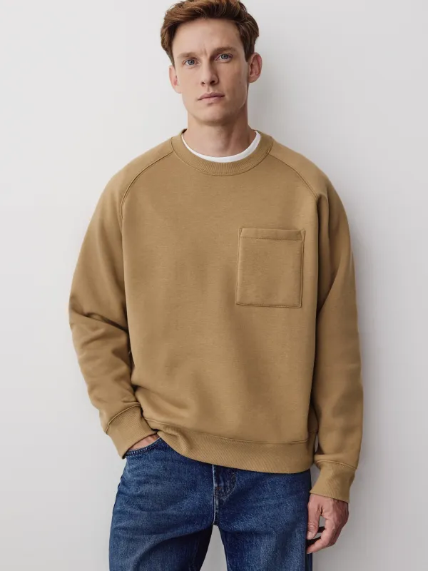 Long-Sleeve Crew-Neck Fleece Sweater made by RW&CO.