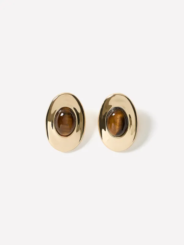 Earrings with Semi-Precious Stones made by RW&CO.