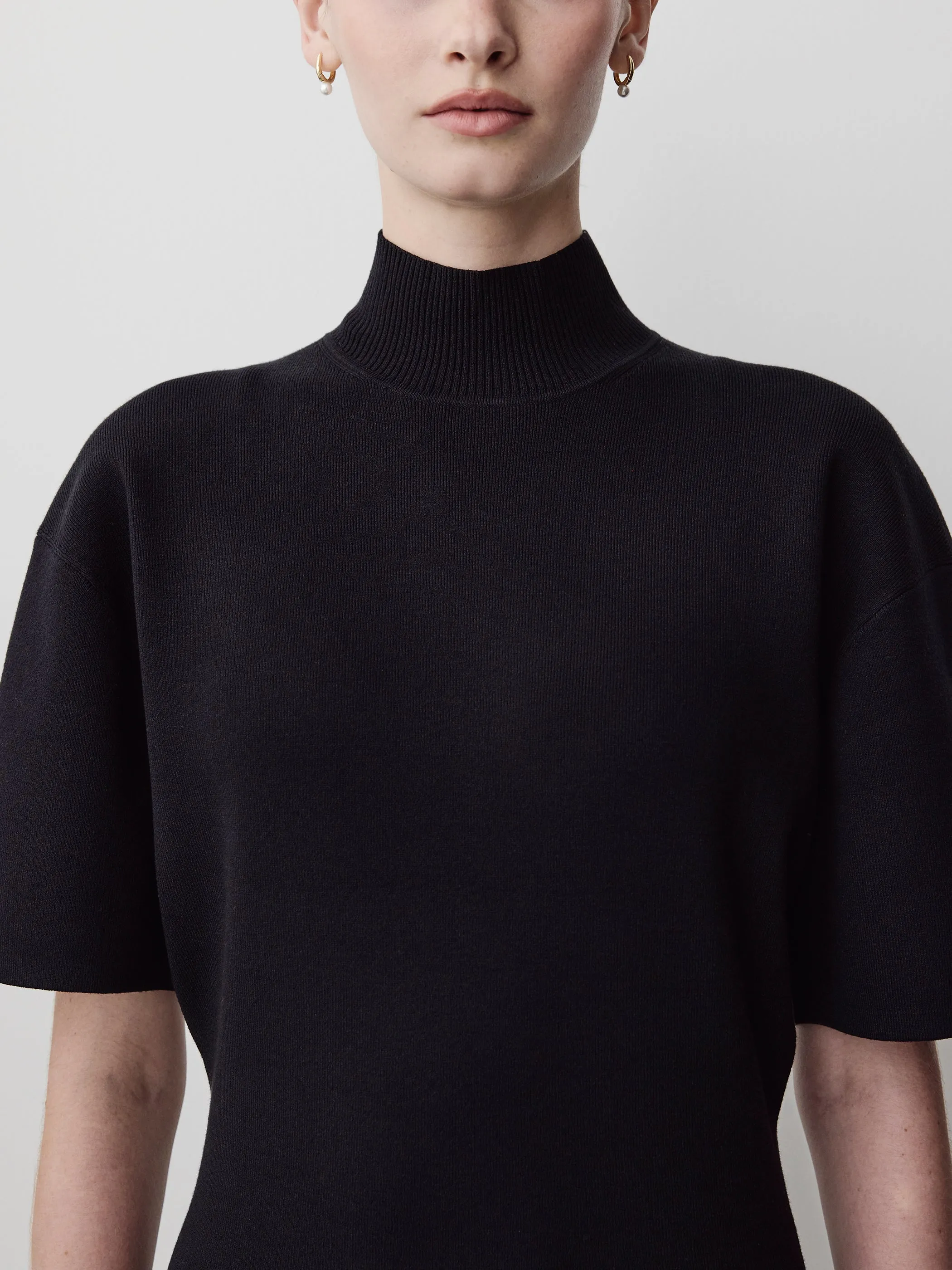 Short-Sleeve Mock-Neck Mini Sweater Dress sold by RW&CO. product image thumbnail 3