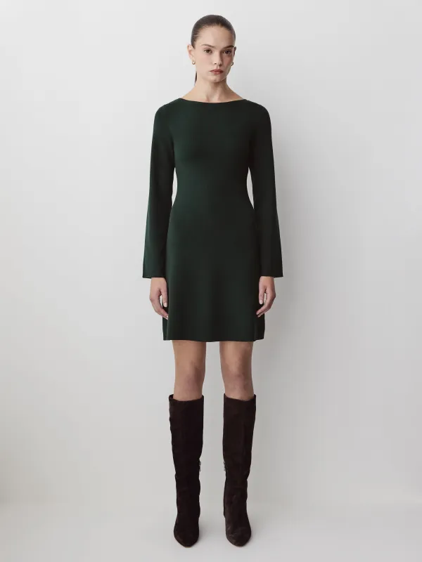 Long-Sleeve Boat-Neck Mini Sweater Dress made by RW&CO.