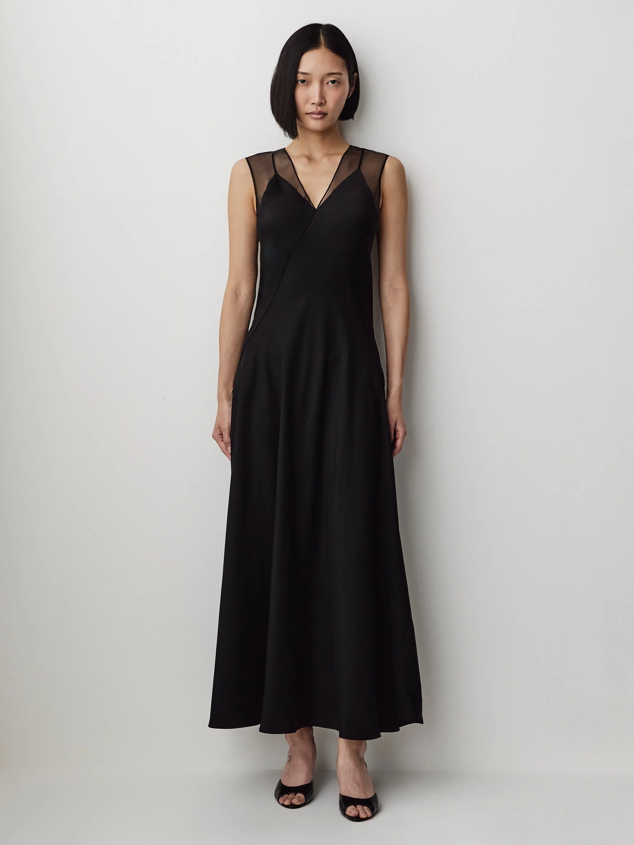 Sleeveless V-Neck Maxi Dress with Sheer Straps sold by RW&CO. product image thumbnail 2