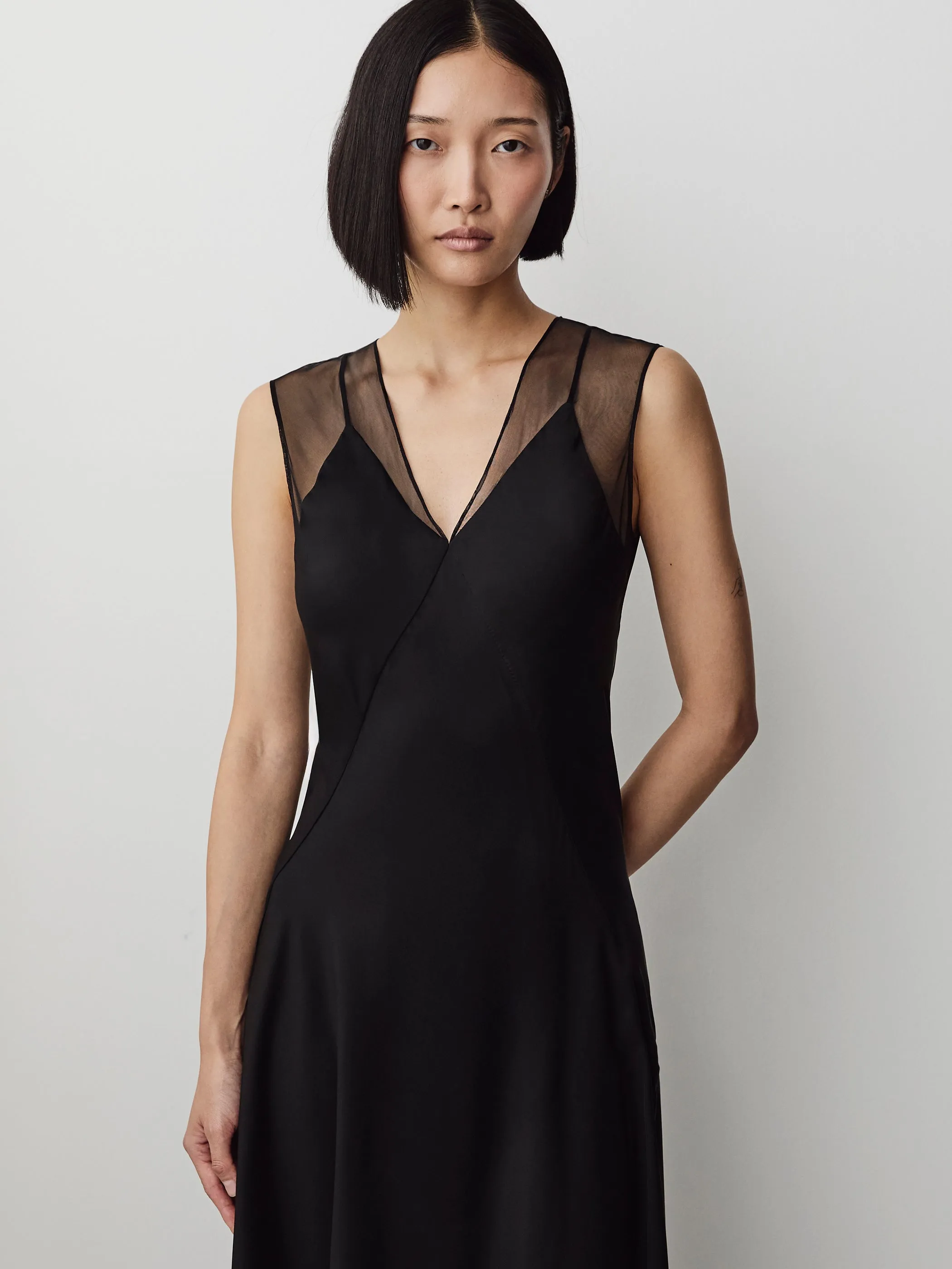 Sleeveless V-Neck Maxi Dress with Sheer Straps sold by RW&CO. product image thumbnail 3