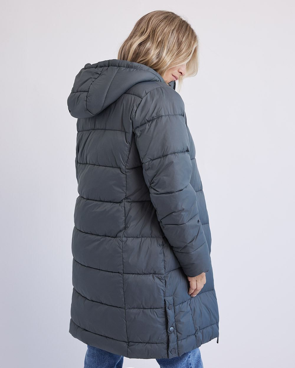 Hooded Puffer Jacket with Extension - Thyme Maternity sold by RW&CO. product image thumbnail 3