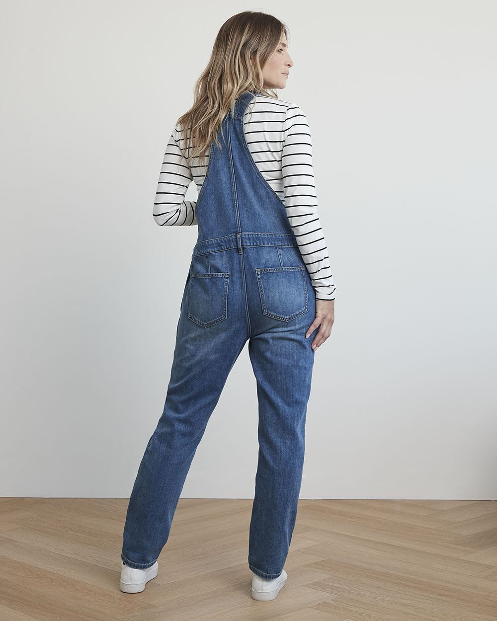Medium Wash Denim Overalls - Thyme Maternity sold by RW&CO. product image thumbnail 3