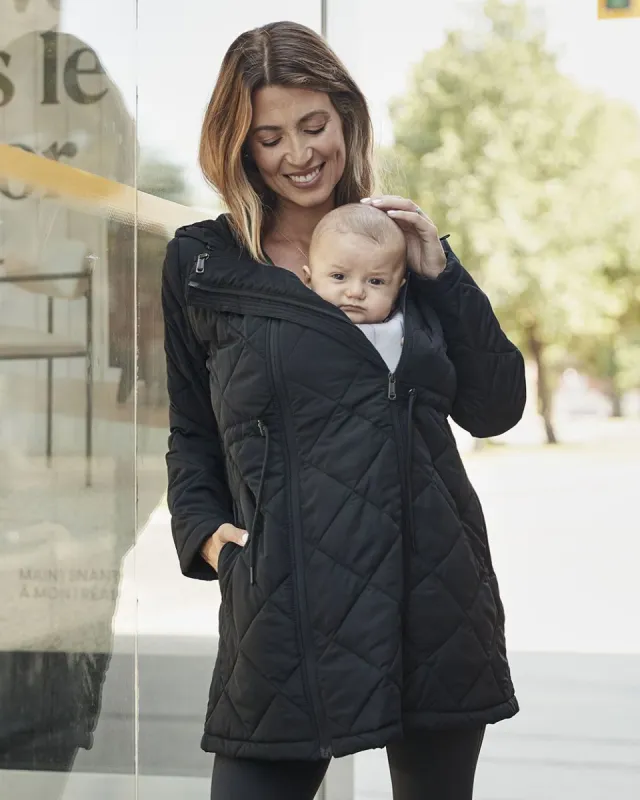 Quilted Coat with Belly Extender - Thyme Maternity sold by RW&CO.