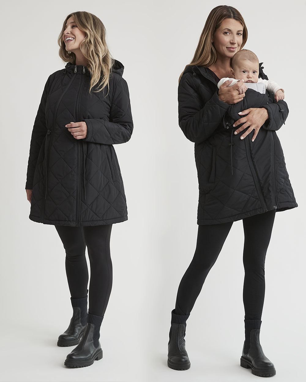 Quilted Coat with Belly Extender - Thyme Maternity sold by RW&CO. product image thumbnail 2