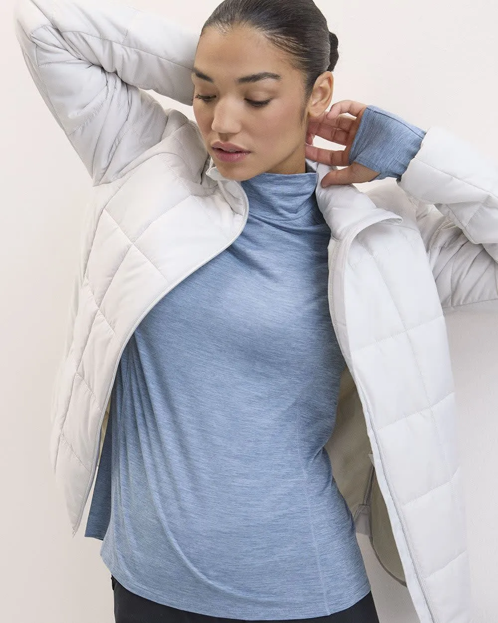 Long-Sleeve Mock-Neck Base Layer - Dry-Lux (R) Hyba sold by RW&CO. product image thumbnail 3