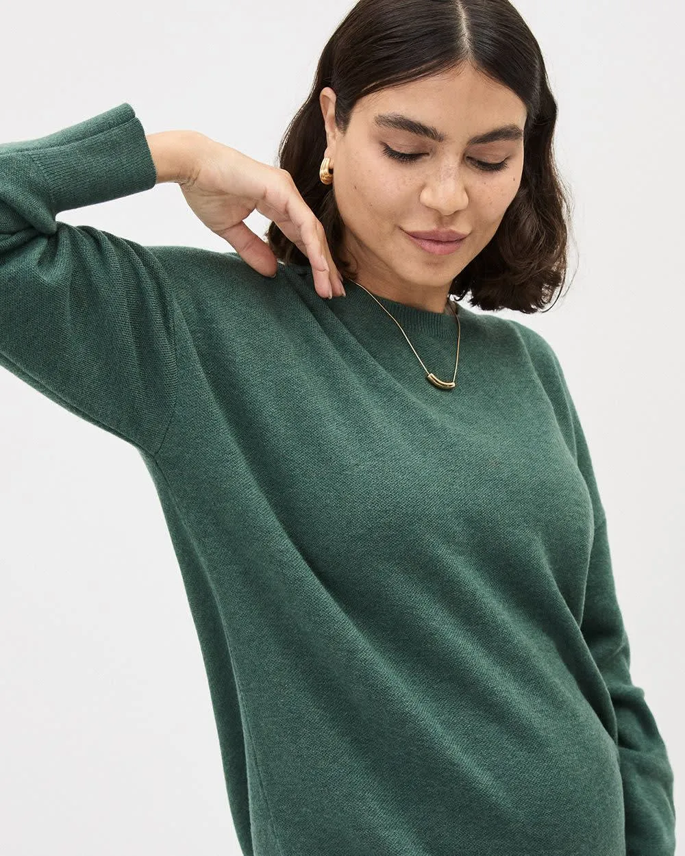 Long-Sleeve Crew-Neck Sweater - Thyme Maternity sold by RW&CO. product image thumbnail 4