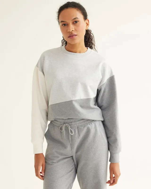 Long-Sleeve French Terry Sweater with Crew Neckline - Hyba sold by RW&CO.