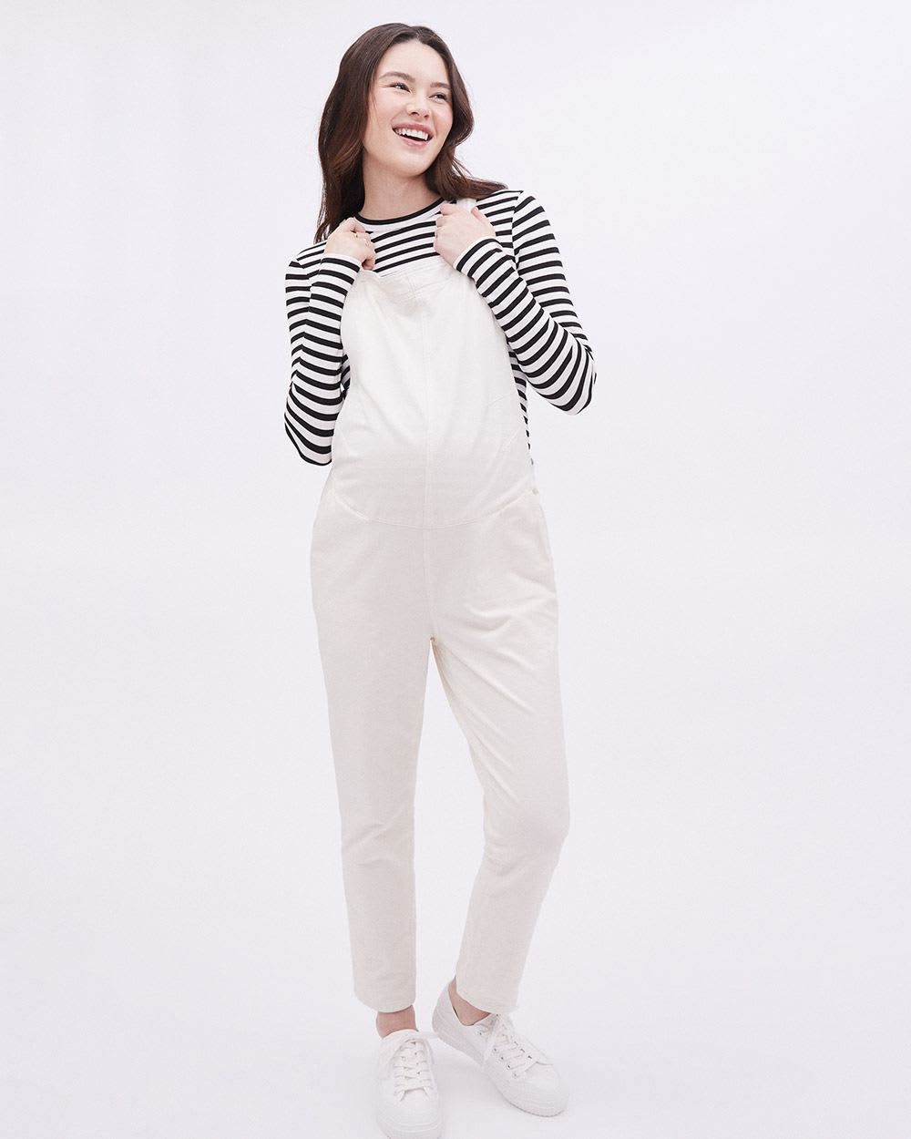 Relaxed-Fit Knit Overalls - Thyme Maternity sold by RW&CO. product image thumbnail 2
