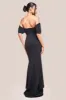 Goddiva - Off The Shoulder Draped Sleeve Maxi Dress sold by RW&CO.