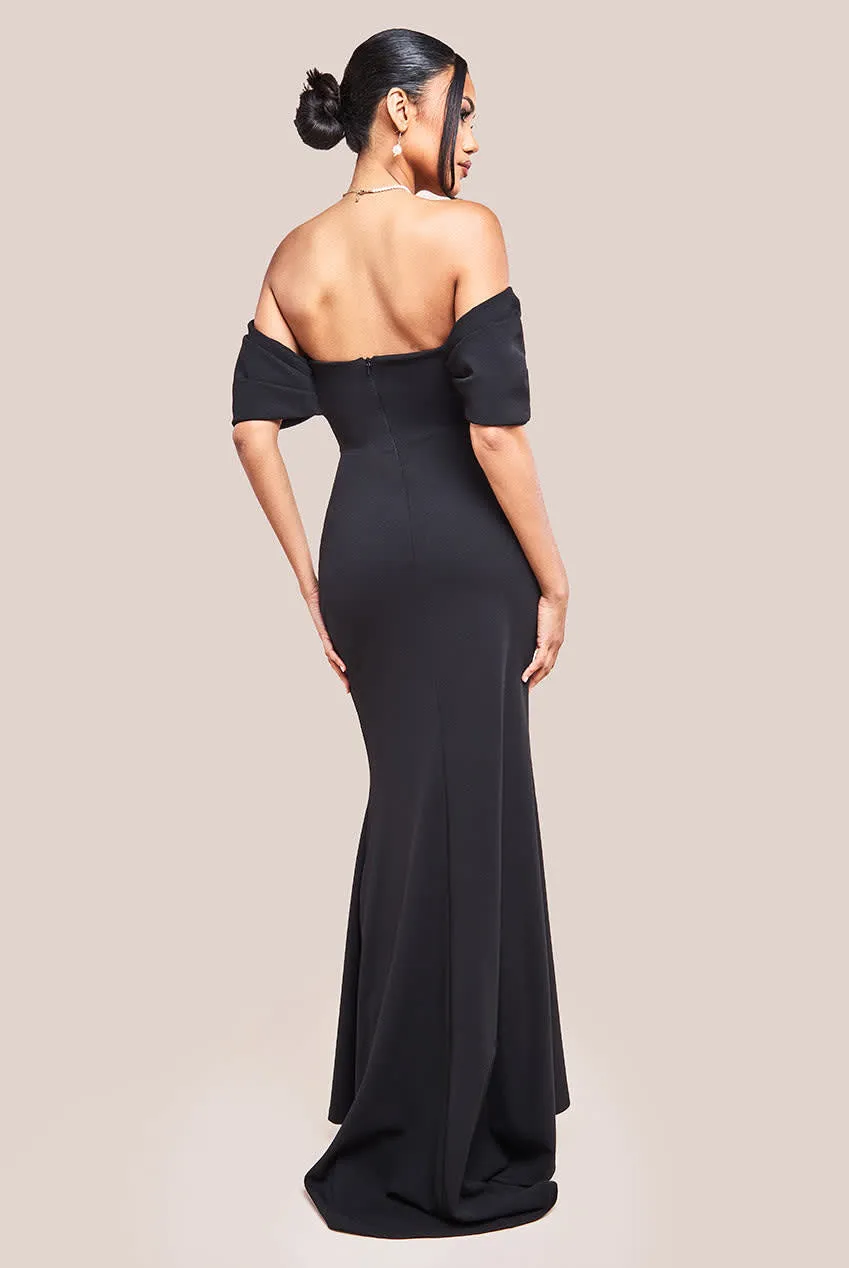 Goddiva - Off The Shoulder Draped Sleeve Maxi Dress sold by RW&CO. product image thumbnail 2
