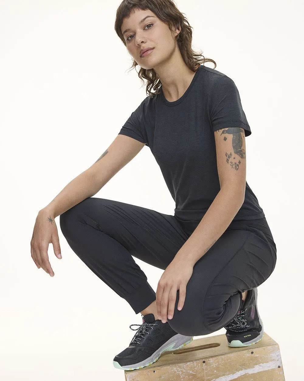 Short-Sleeve Crew-Neck Tee - Dry Lux Hyba Essentials sold by RW&CO.