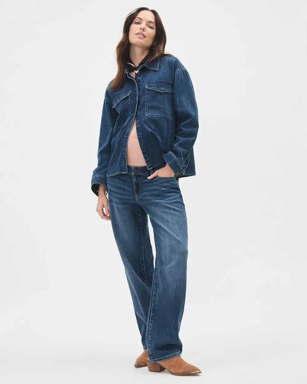Denim Blouse - Thyme Maternity sold by RW&CO. product image thumbnail 2