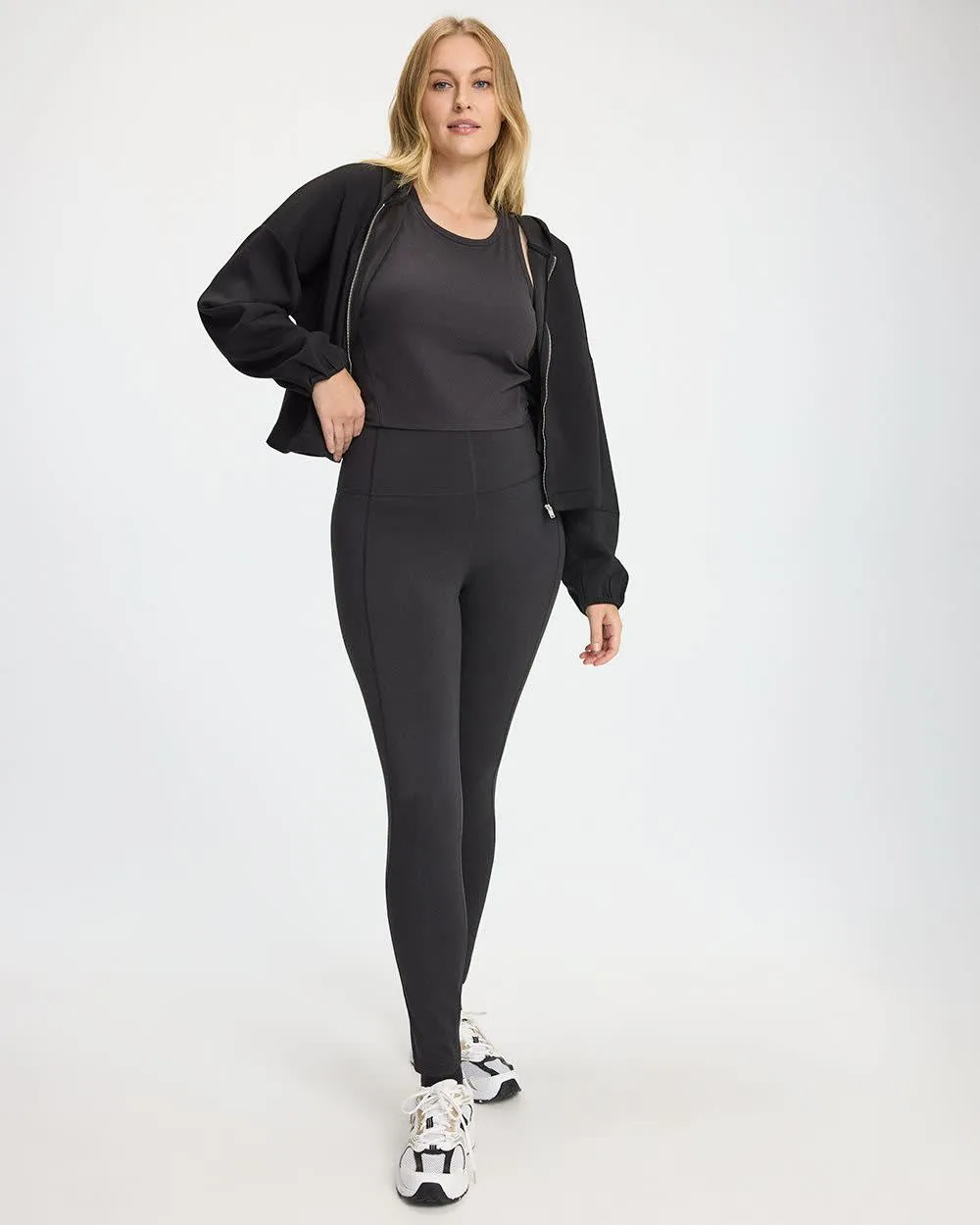 High-Rise Pulse Legging with Ribbed Inserts - Hyba sold by RW&CO. product image thumbnail 5