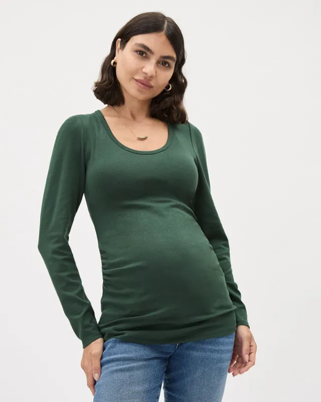 Long-Sleeve Scoop-Neck Top - Thyme Maternity sold by RW&CO.