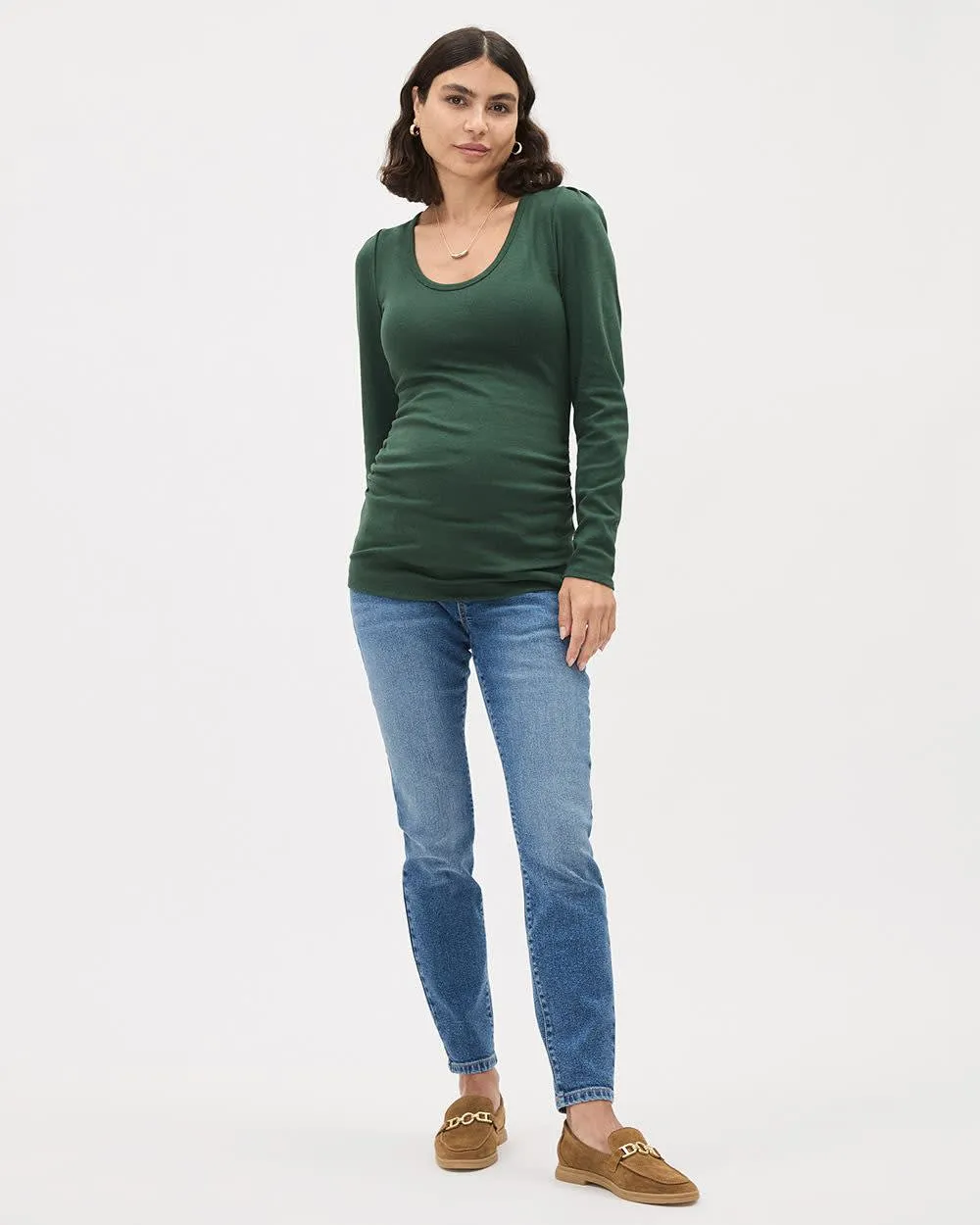 Medium-Wash Skinny Jeans - Thyme Maternity sold by RW&CO. product image thumbnail 3