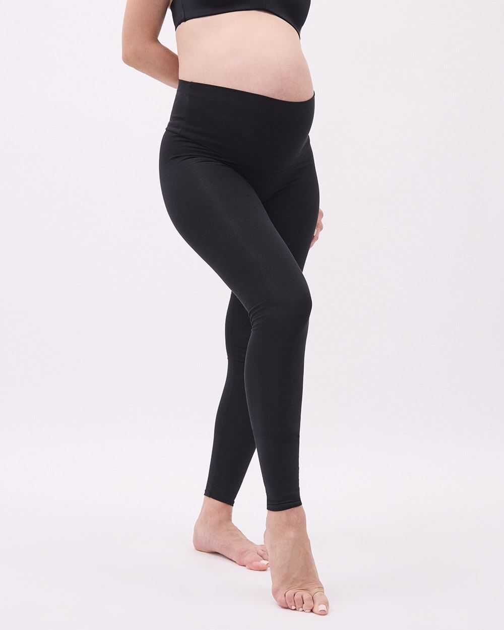 Half-Panel Cotton Spandex Legging - Thyme Maternity sold by RW&CO. product image thumbnail 2