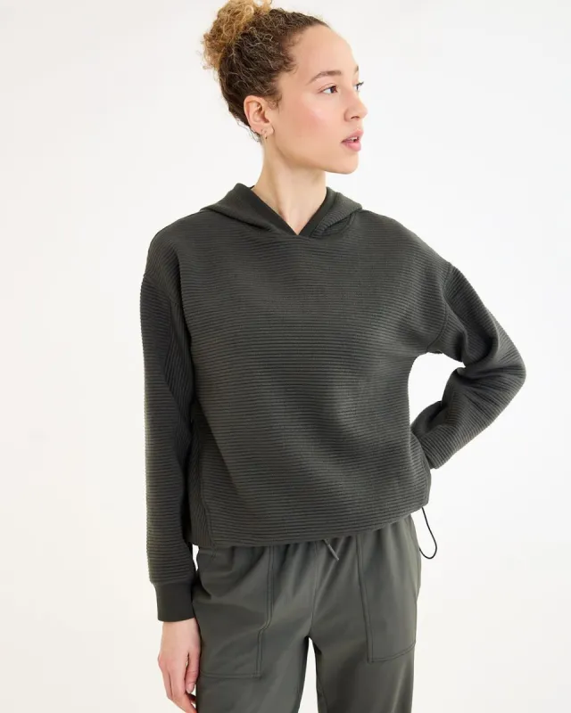 Hooded Pullover with Adjustable Hem - Hyba sold by RW&CO.