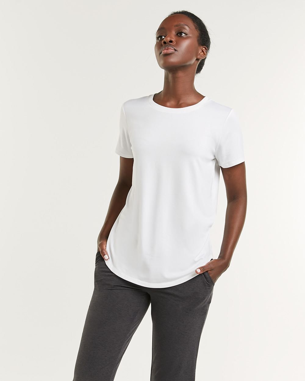 Short-Sleeve Crew-Neck Tee, Dry Lux Hyba Essentials sold by RW&CO. product image thumbnail 3