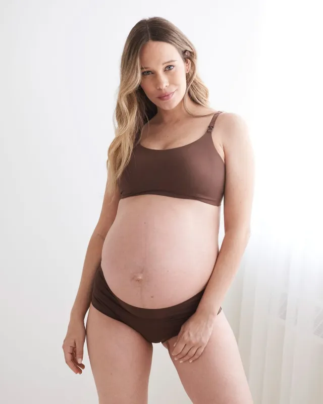 Microfibre Scoop-Neck Nursing Bra - Thyme Maternity sold by RW&CO.