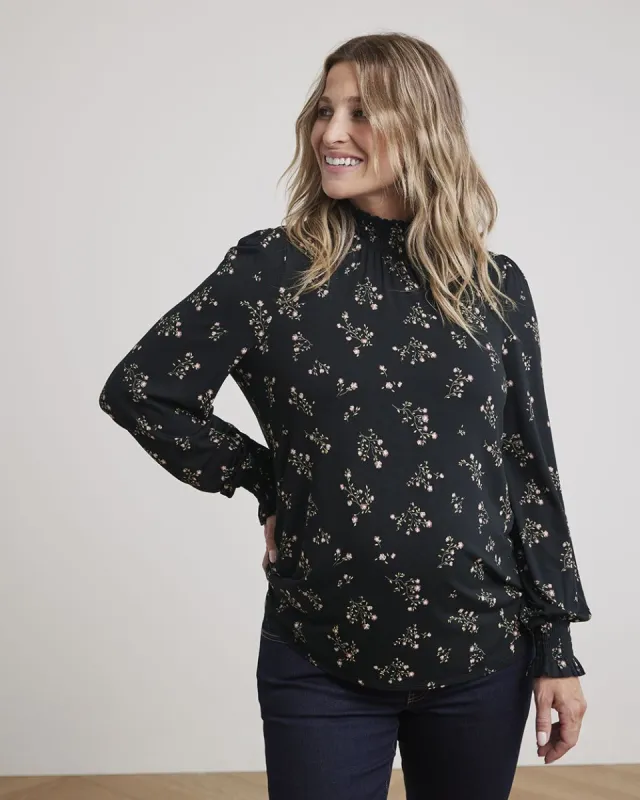Long-Sleeve Mock-Neck Blouse - Thyme Maternity sold by RW&CO.