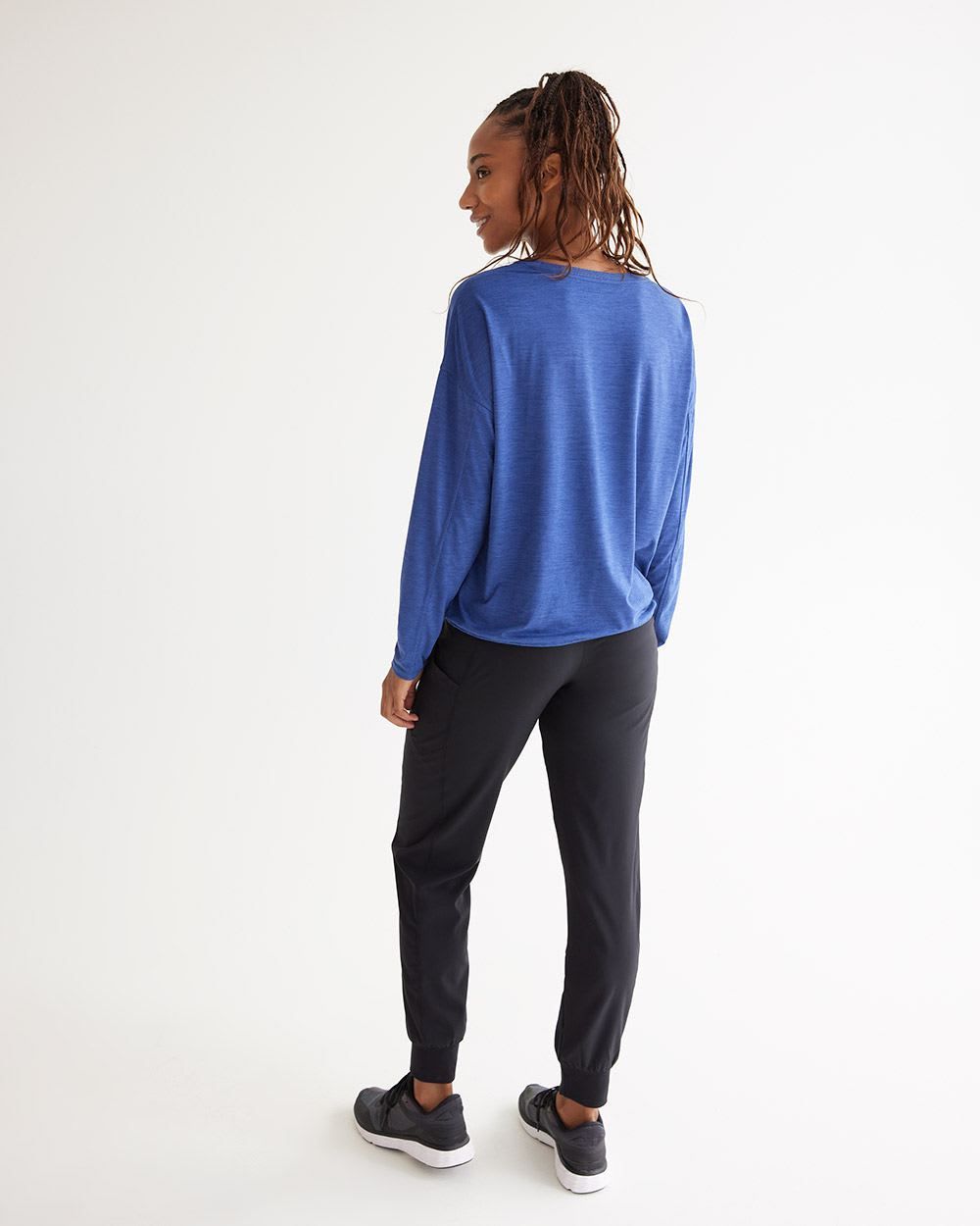Long-Sleeve Crew-Neck Tee with Drawcord - Dry Lux Hyba sold by RW&CO. product image thumbnail 2