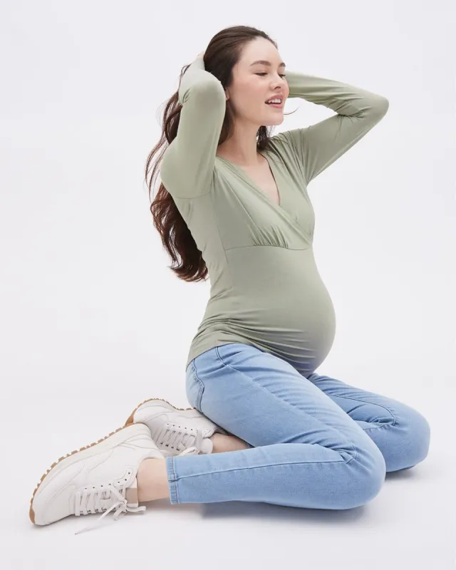 Long-Sleeve Nursing Tee - Thyme Maternity made by RW&CO.