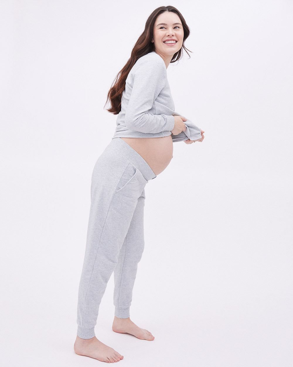 Nursing Relaxed-Fit French Terry Sweatshirt - Thyme Maternity sold by RW&CO. product image thumbnail 2
