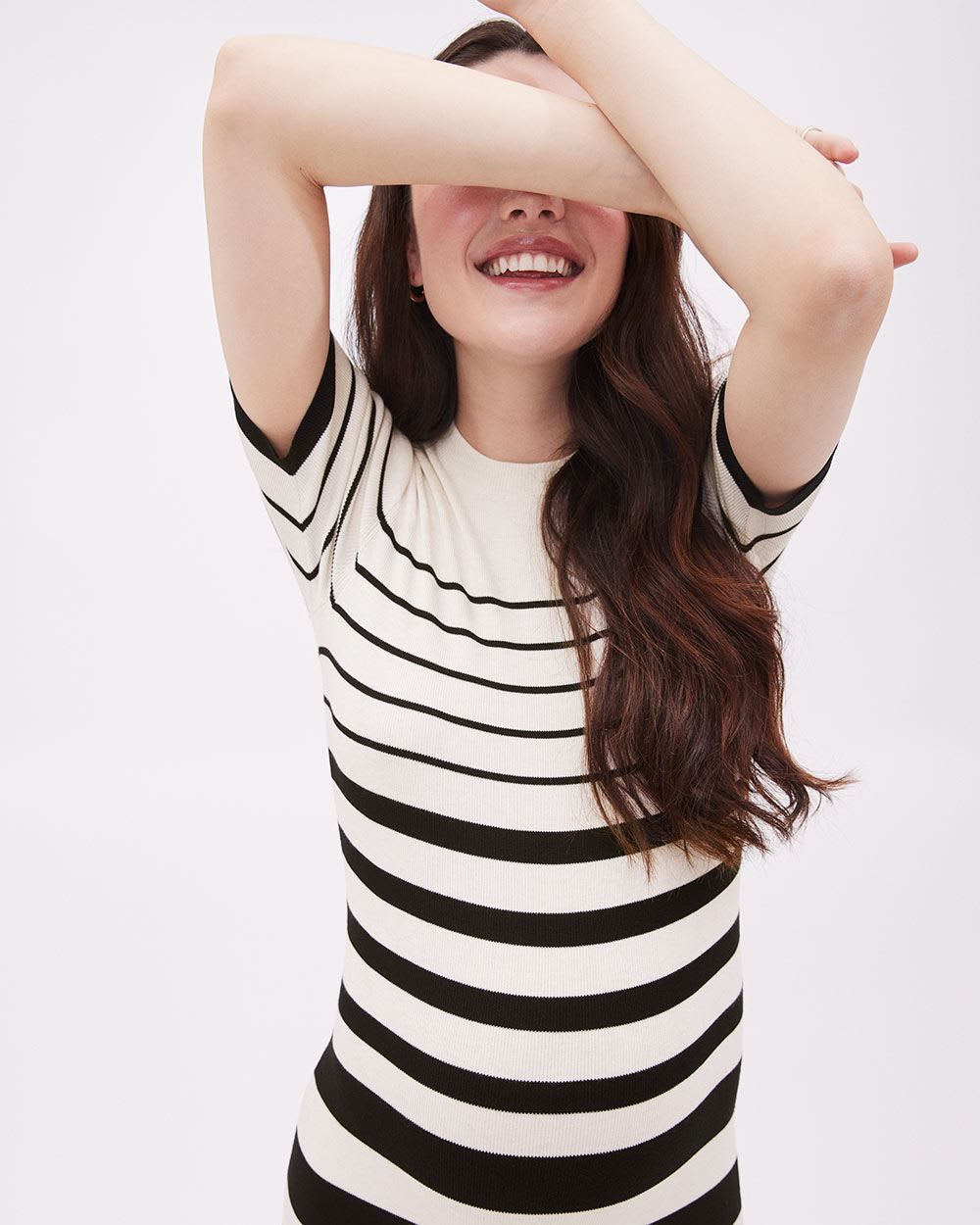 Striped Sweater T-Shirt Dress - Thyme Maternity sold by RW&CO. product image thumbnail 4