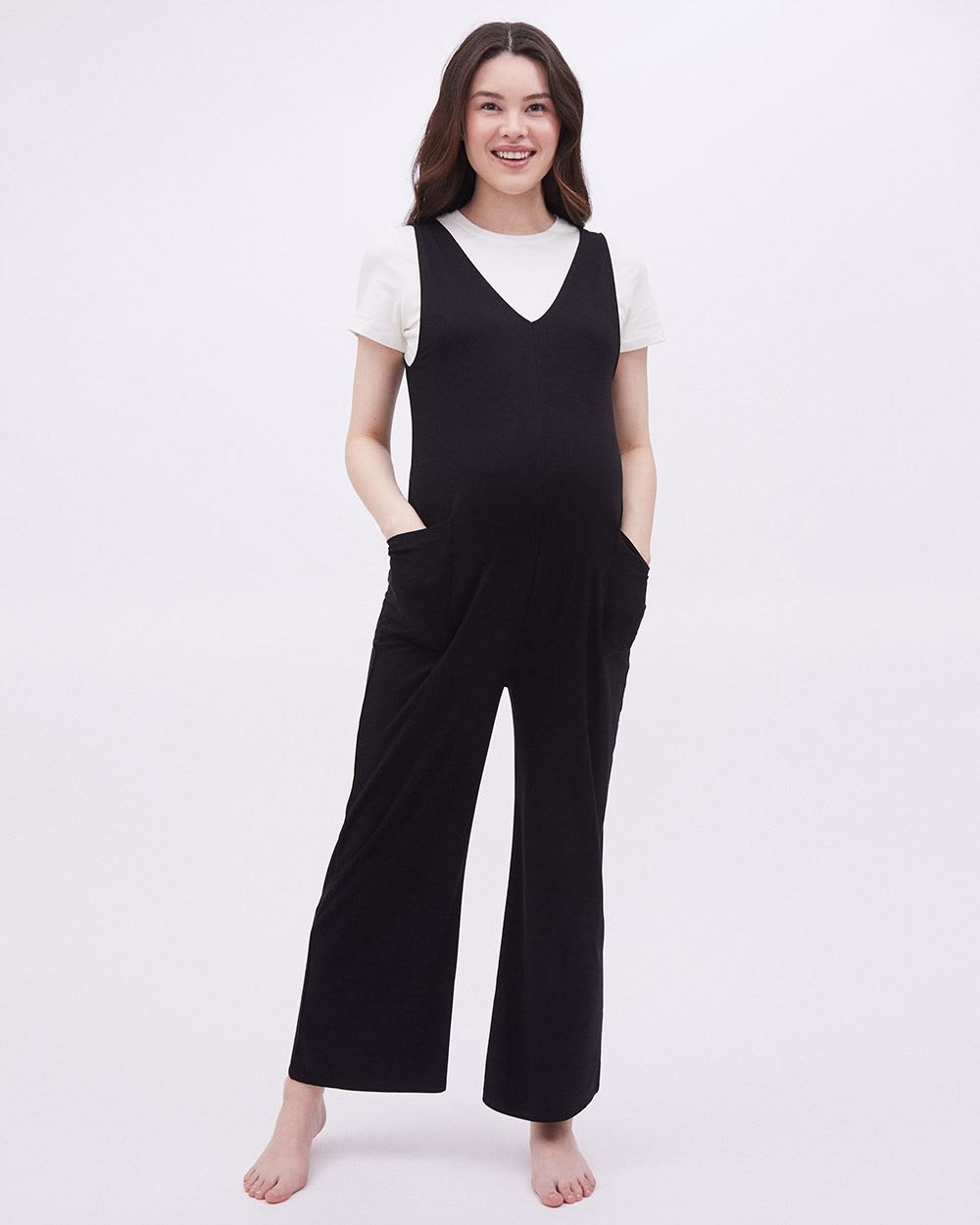 Relaxed-Fit Nursing Jumpsuit - Thyme Maternity sold by RW&CO. product image thumbnail 2