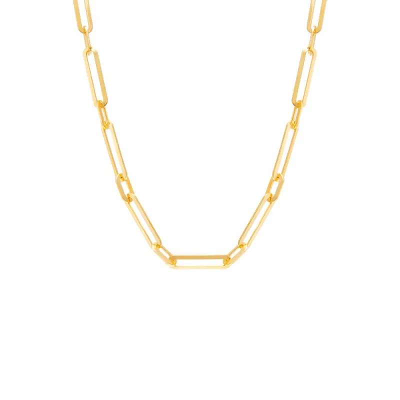 Wide Elongated Paperclip Chain Necklace sold by RW&CO.