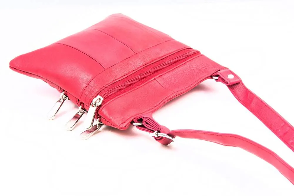 CHAMPS Leather Triple Zip Crossbody Bag sold by RW&CO. product image thumbnail 4