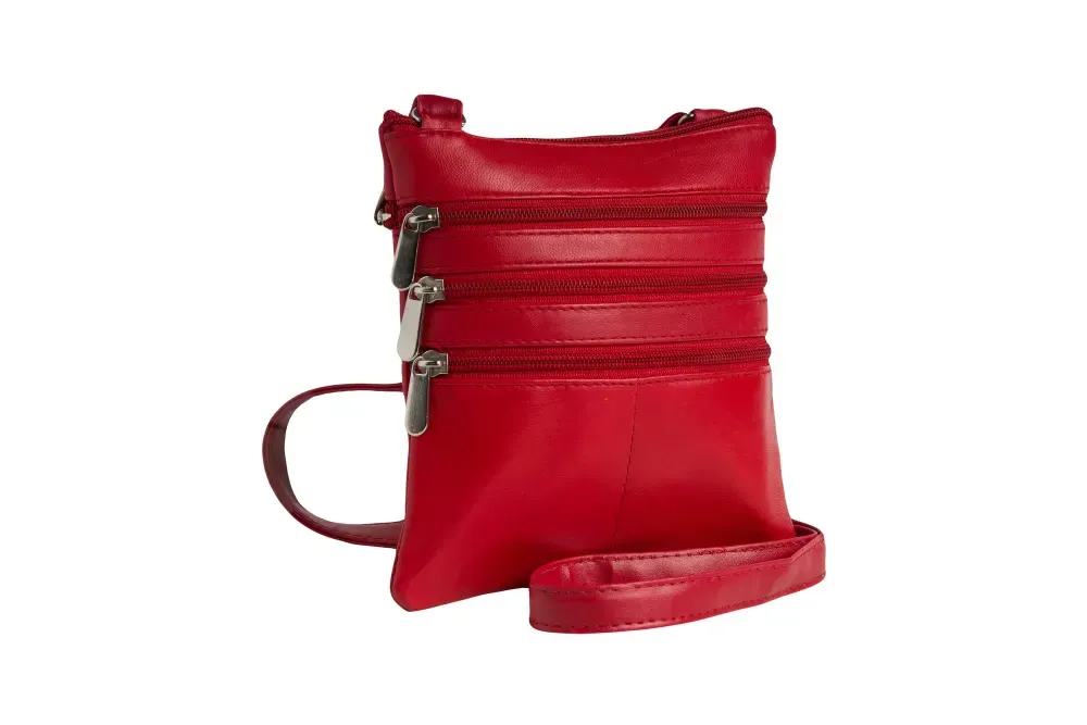 CHAMPS Leather Triple Zip Crossbody Bag sold by RW&CO. product image thumbnail 5