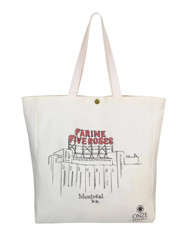 Annick - Tote Bag Custom Illustration Montreal Five Roses sold by RW&CO.
