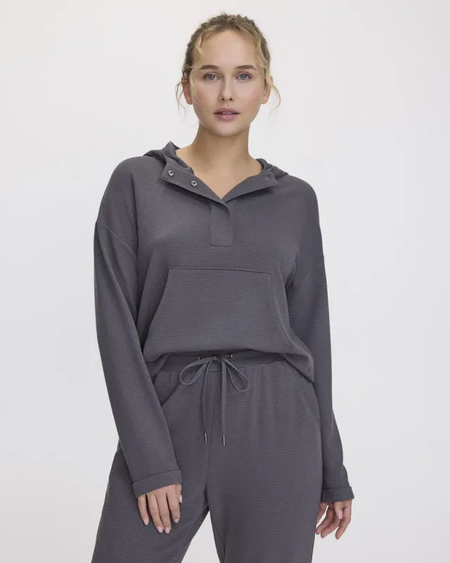 Waffled Hooded Pullover - Hyba sold by RW&CO.