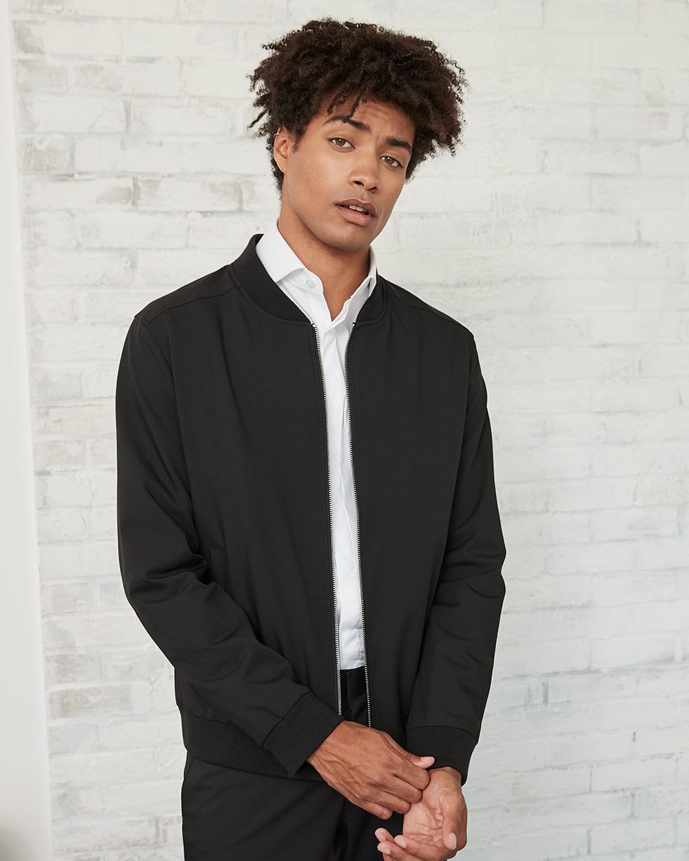 Dressy Black Bomber Jacket | RW&CO. sold by RW&CO.