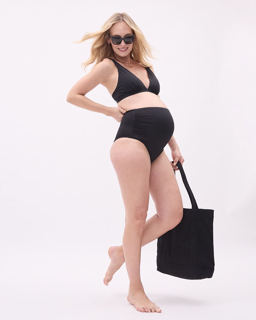 High-Rise Bikini Bottom - Thyme Maternity sold by RW&CO.