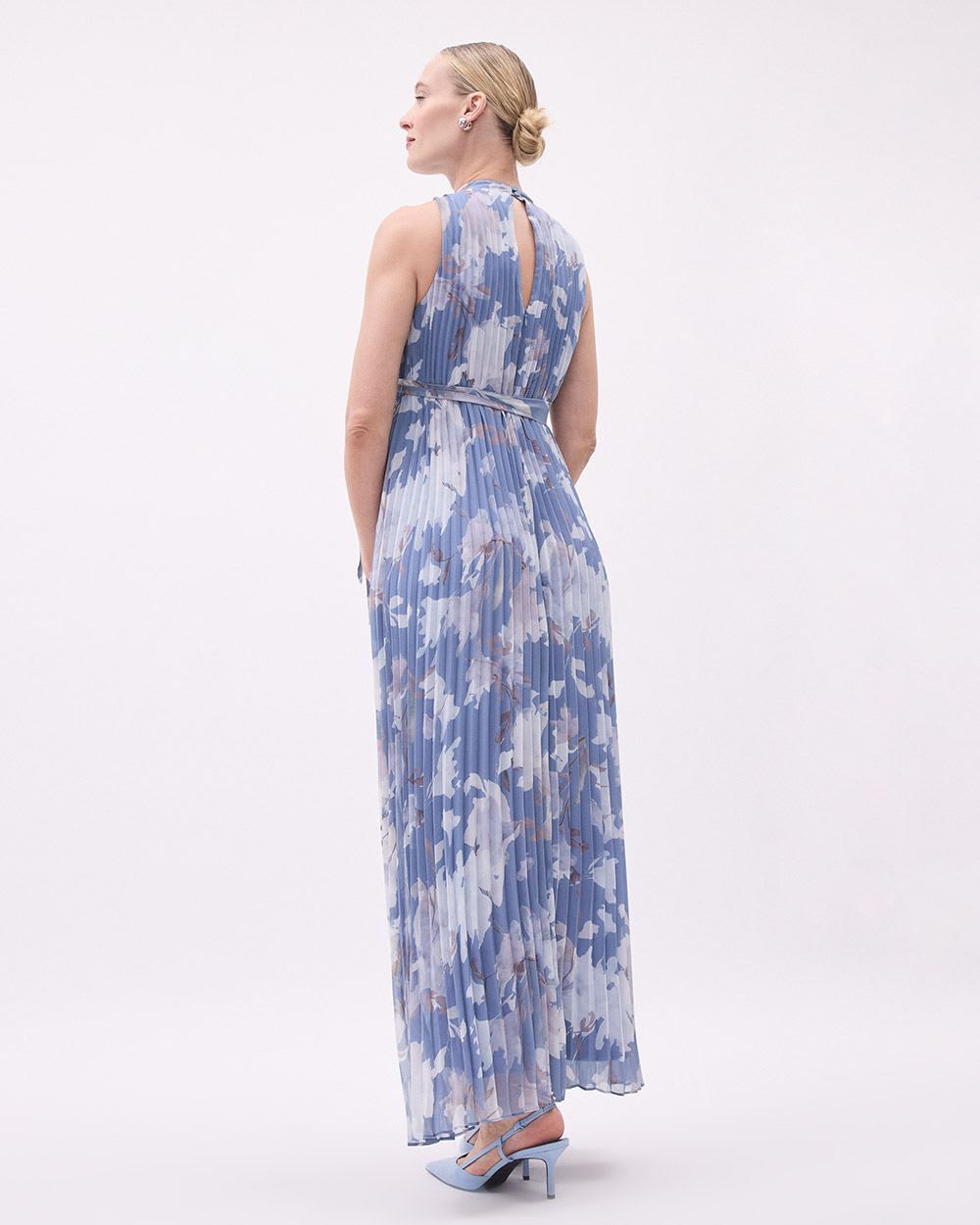 Sleeveless Maxi Cocktail Dress with Floral Print - Thyme Maternity sold by RW&CO. product image thumbnail 3