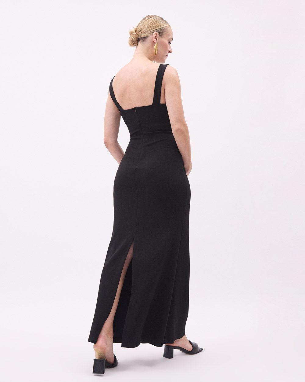 Black Sleeveless Bodycon Midi Dress - Thyme Maternity sold by RW&CO. product image thumbnail 3
