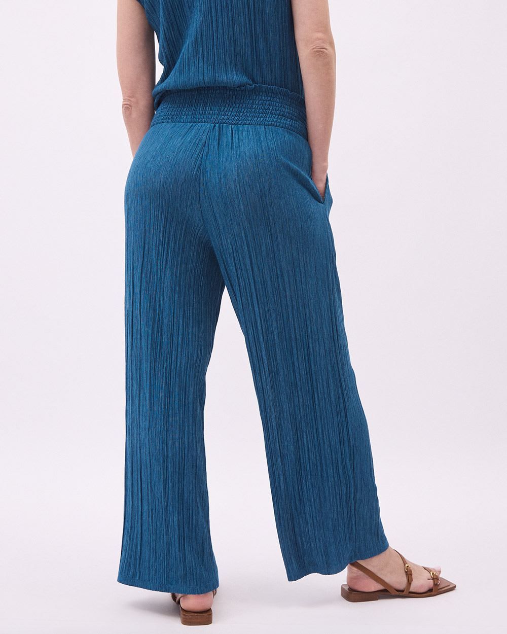 Wide-Leg Pleated Pants - Thyme Maternity sold by RW&CO. product image thumbnail 3