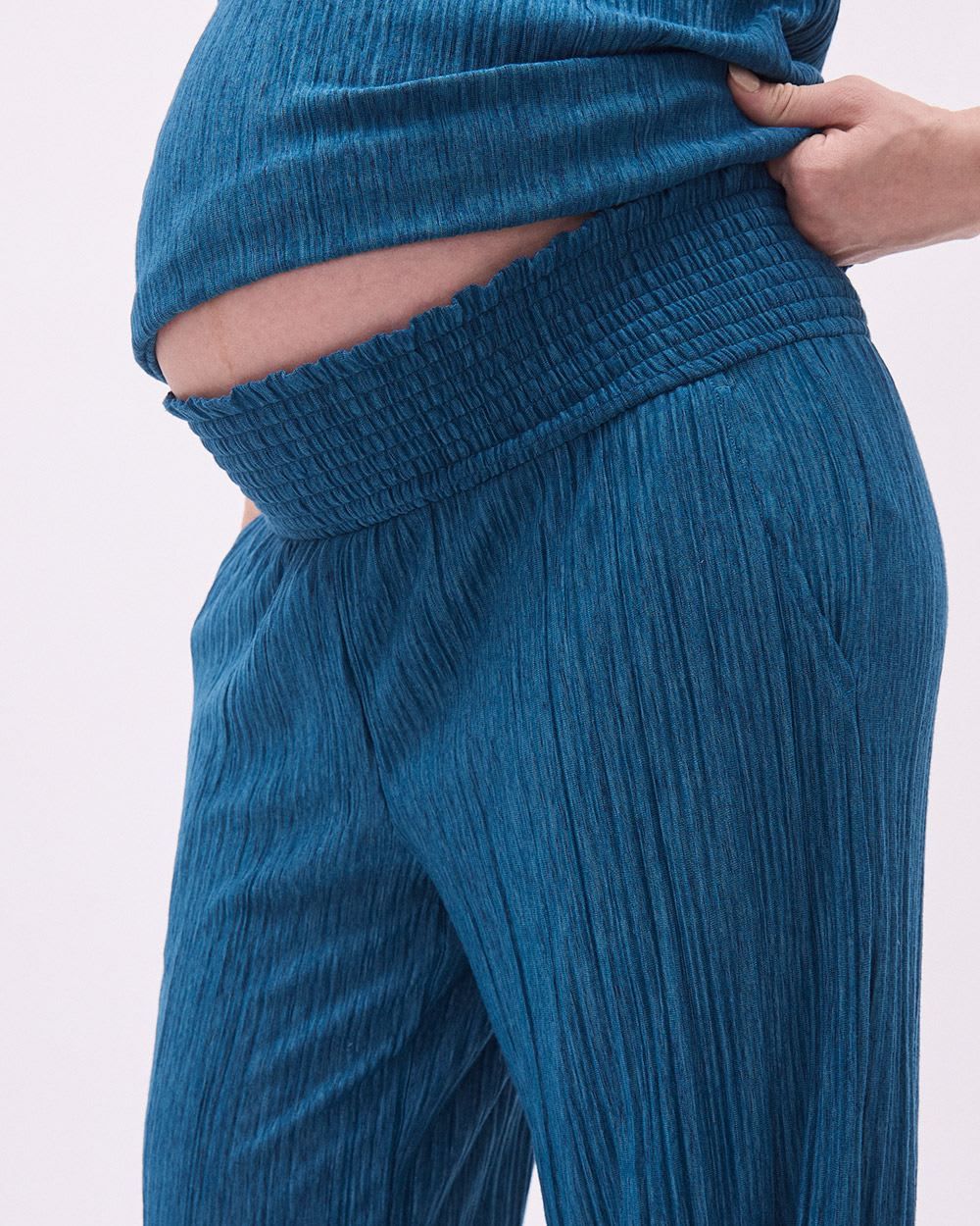 Wide-Leg Pleated Pants - Thyme Maternity sold by RW&CO. product image thumbnail 4
