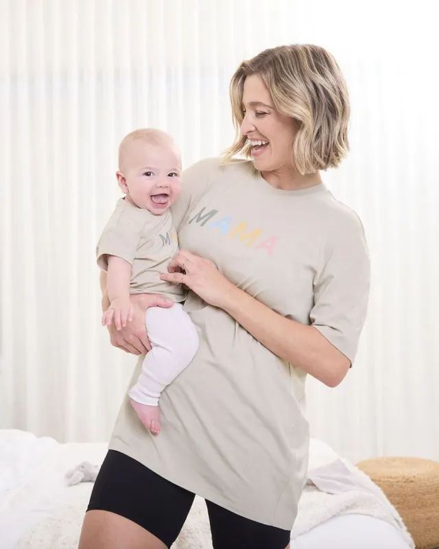 Relaxed-Fit Short-Sleeve "Mama" Tee - Thyme Maternity sold by RW&CO.