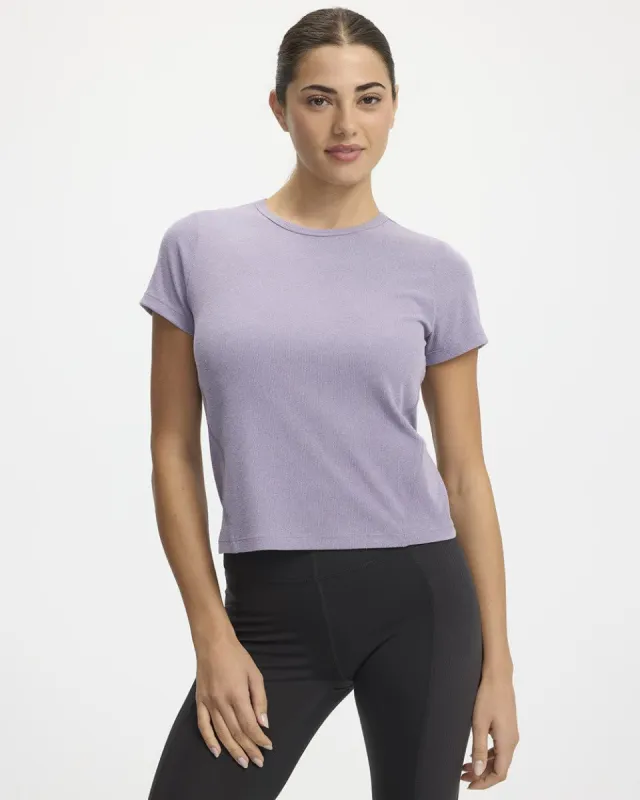 Short-Sleeve Crew-Neck Ribbed Tee - Dry-Lux (R) Hyba sold by RW&CO.