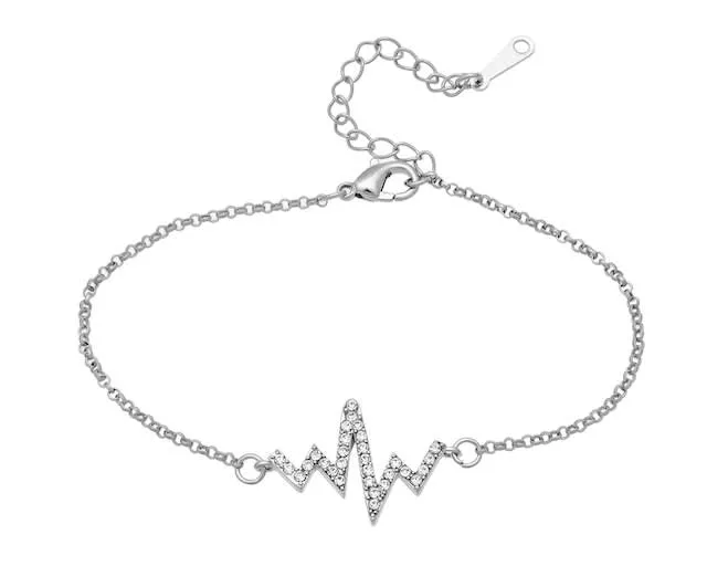 Holiday Gift Evenlope with Clear Crystal Pave Heartbeat Bracelet - callura sold by RW&CO. product image thumbnail 2